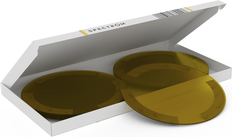 SPECTROM Illumination Lenses for 5" Pot Lights & Recessed Lighting | Instant Colour Change, Tool-Free Setup, Reusable & Eco-Friendly, Any Event, Easy Peel & Press Application (Yellow (8pcs)) - Image 2